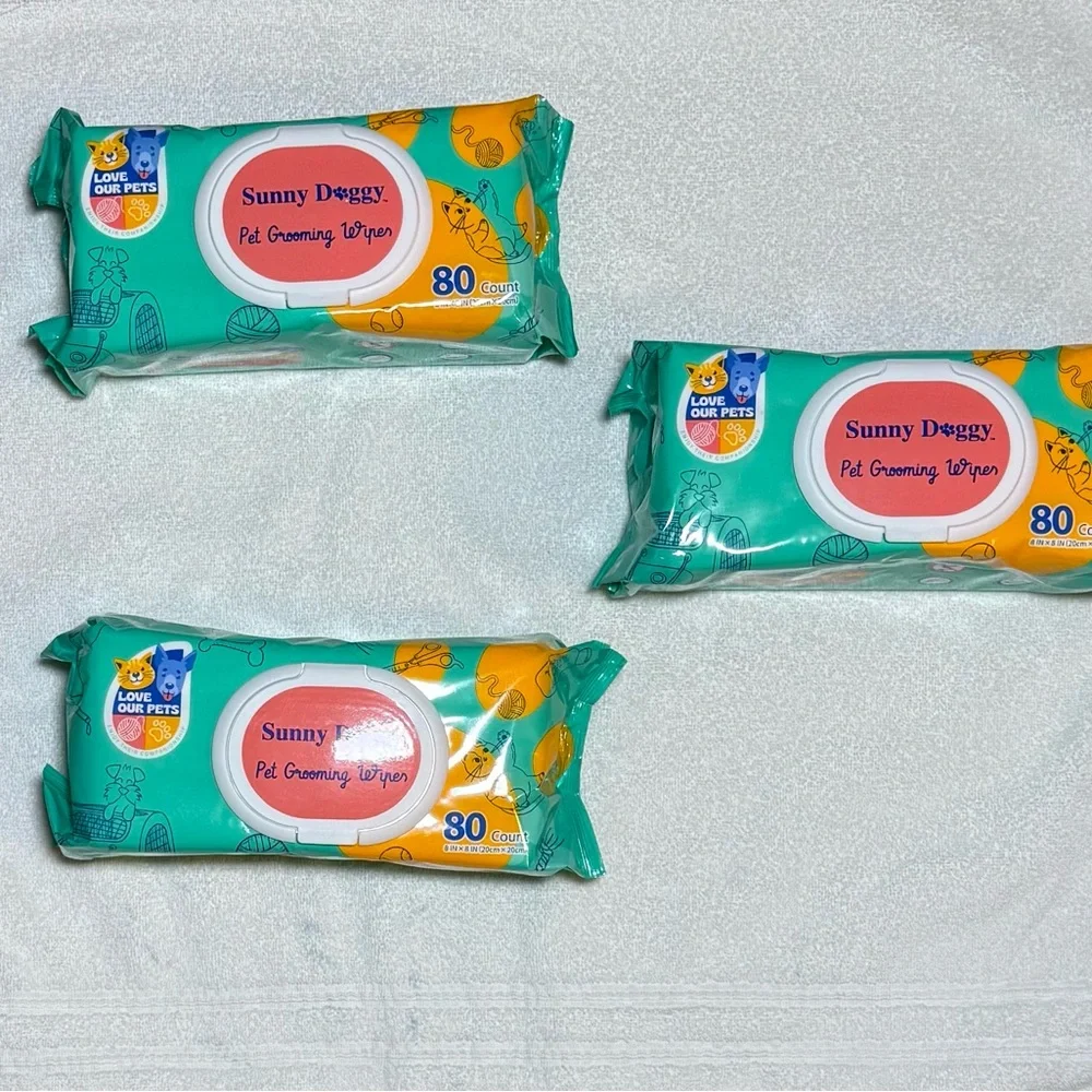 Pet Grooming Wipes - Green